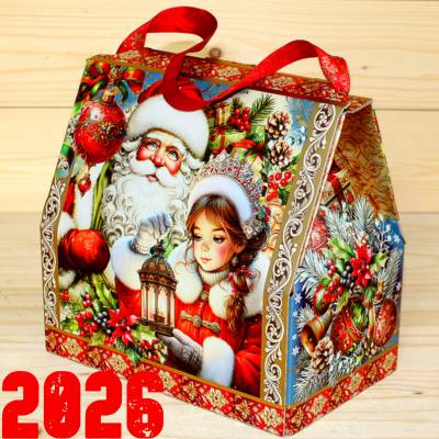 Подарок от Деда Мороза со сладостями детям на Новый Год 2026 в Краснозаводске